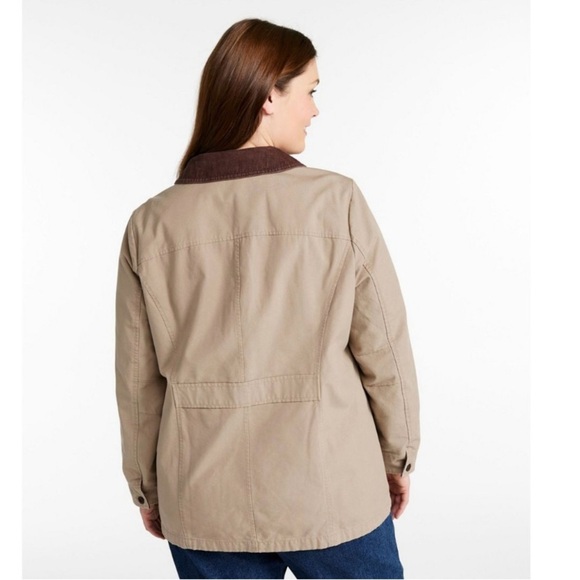 L.L. Bean Adirondack flannel lined barn chore field coat with corduroy collar XL - Picture 8 of 9